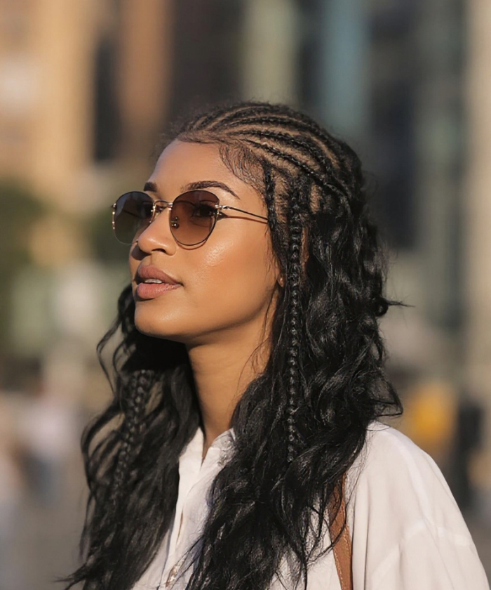 13x6 HD Lace Front Deep Wave Hair Wigs with Cornrow Braids