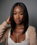 Straight Bob Wig Glueless 13x4 Frontal Lace Wig Human Hair Pre-Cut Lace