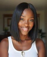Straight Bob Wig Glueless 13x4 Frontal Lace Wig Human Hair Pre-Cut Lace