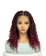 24" HD Full Lace Boho Box Braided Wig With Human Baby Hair