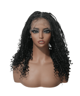 24" HD Full Lace Boho Box Braided Wig With Human Baby Hair