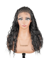 13x6 HD Lace Front Deep Wave Hair Wigs with Cornrow Braids