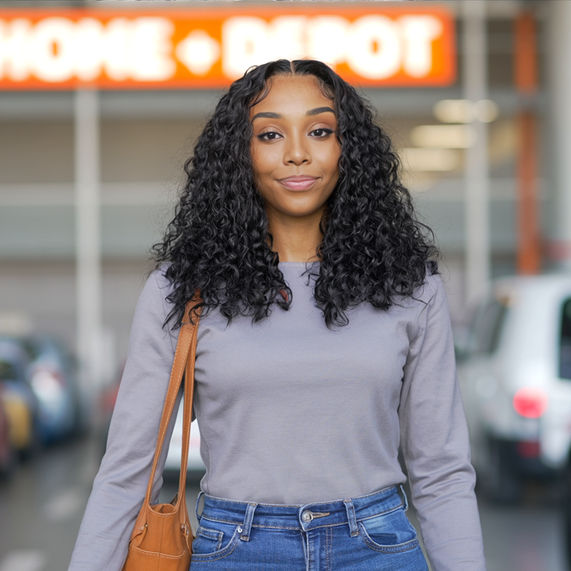 Wear & Go M-Cap 9×6 Water Wave HD Lace Glueless Wig  Pre-Bleached 100% Virgin Human Hair