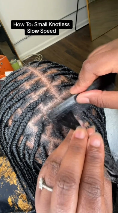 Load video: How to Do Small Knotless Braids for Braiding Hair | Step-by-Step Guide