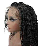 24" HD Full Lace Boho Box Braided Wig With Human Baby Hair