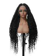 24" HD Full Lace Boho Box Braided Wig With Human Baby Hair
