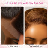 Pre Everything Wigs | Loose Wave Layered Cut Glueless 5x5 Closure HD Lace Human Hair Wig Pre-cut & Plucked & Bleached