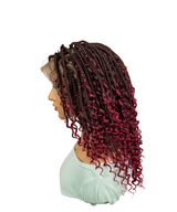 24" HD Full Lace Boho Box Braided Wig With Human Baby Hair