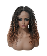 24" HD Full Lace Boho Box Braided Wig With Human Baby Hair