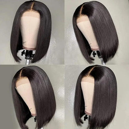 Side / T Part Natural Color Straight 13X4 Lace Front Bob Wig 100% Human Hair | Fits All Face Shapes