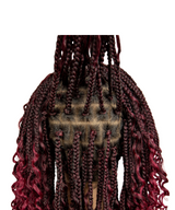 24" HD Full Lace Boho Box Braided Wig With Human Baby Hair