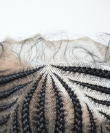 Hand-tied Straight Hair Wigs with Cornrow Braids Pre Bleached HD Full Lace Wear Go Glueless Wig T2