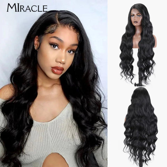 Deep Loose Wave Side Part Synthetic Lace Front Wig