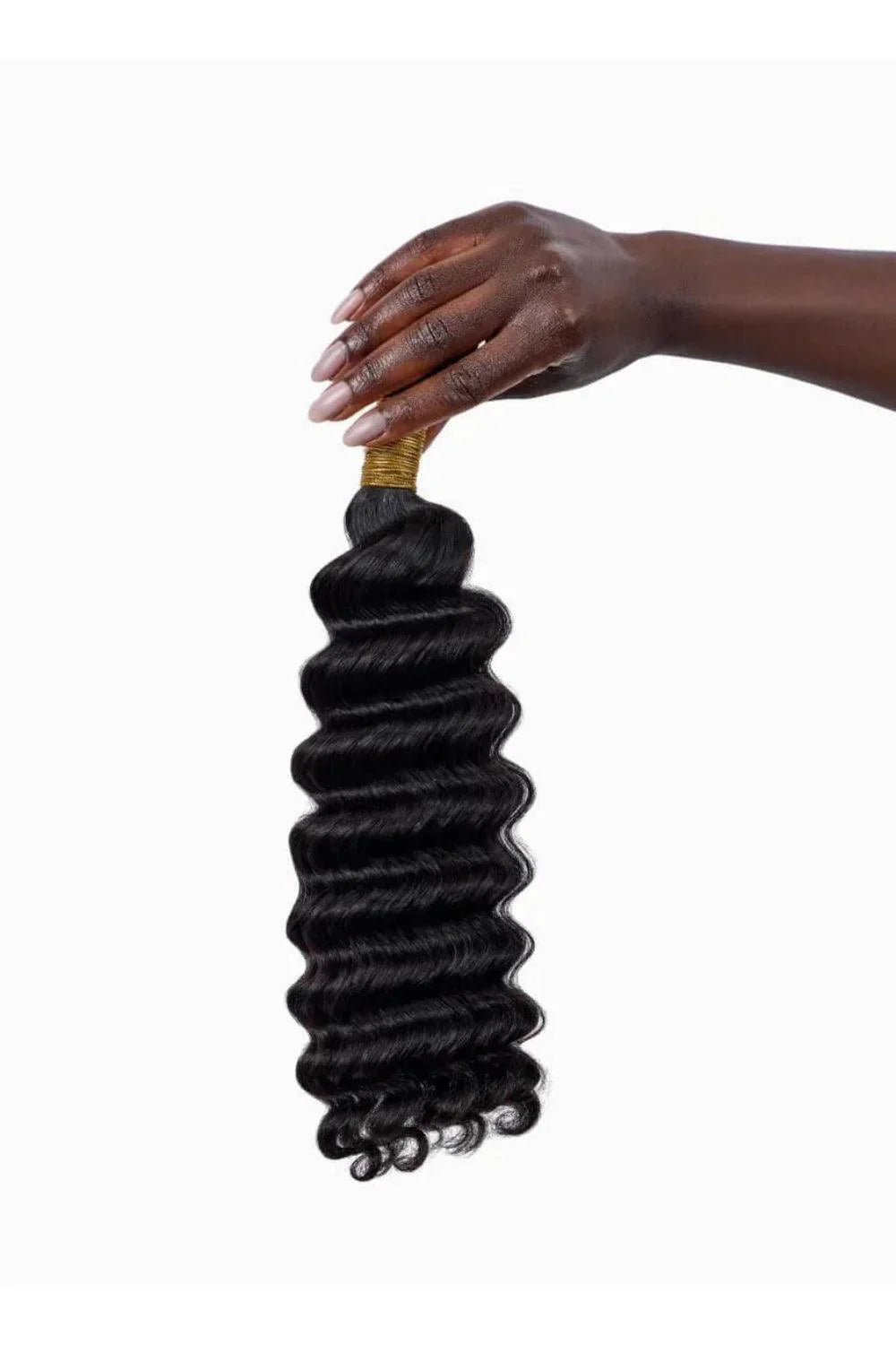 Pre-Divided Deep Wave Bulk Human Hair For Braiding