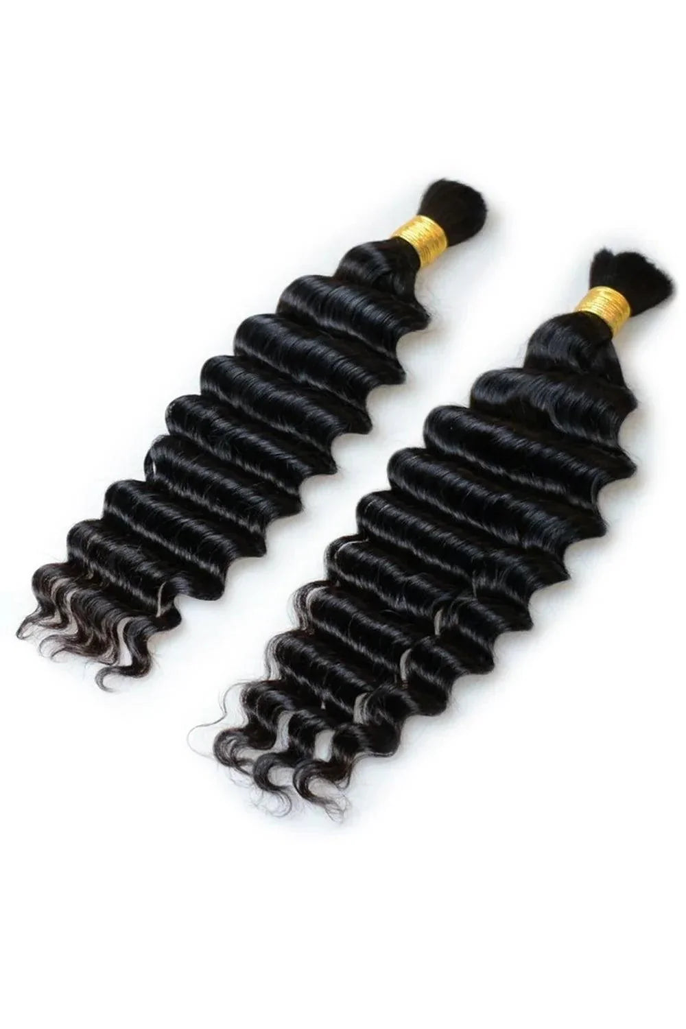 Deep Wave Bulk Hair For Braiding Natural Black