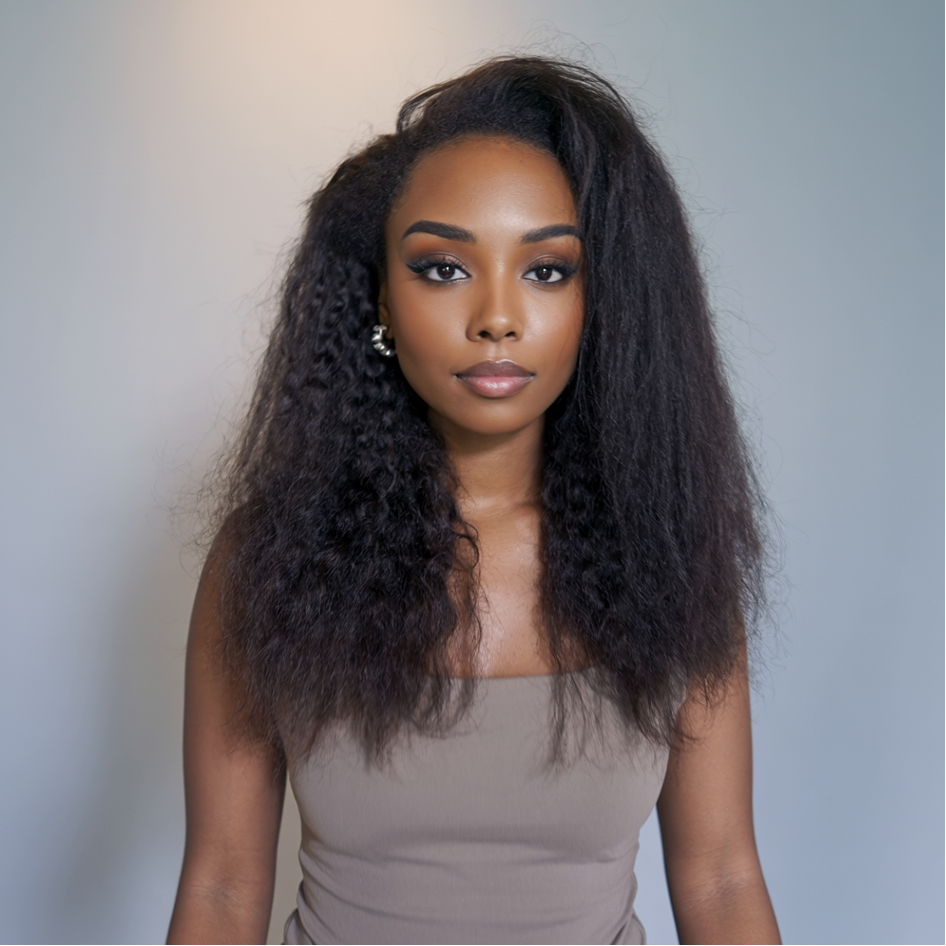 Wear & Go Seamless Straight Half Wig Flip-Over 100% Virgin Human Hair