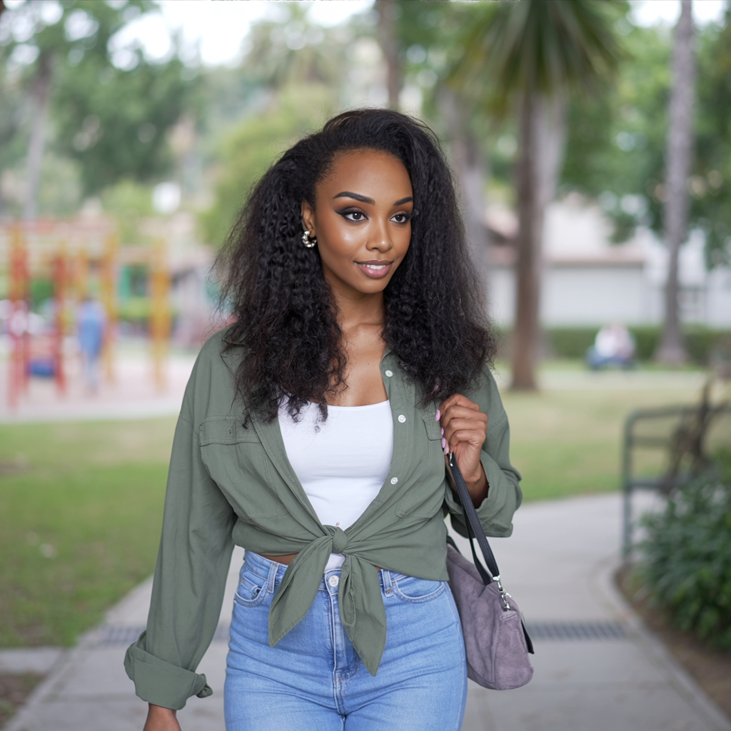 Wear & Go Seamless Straight Half Wig Flip-Over 100% Virgin Human Hair