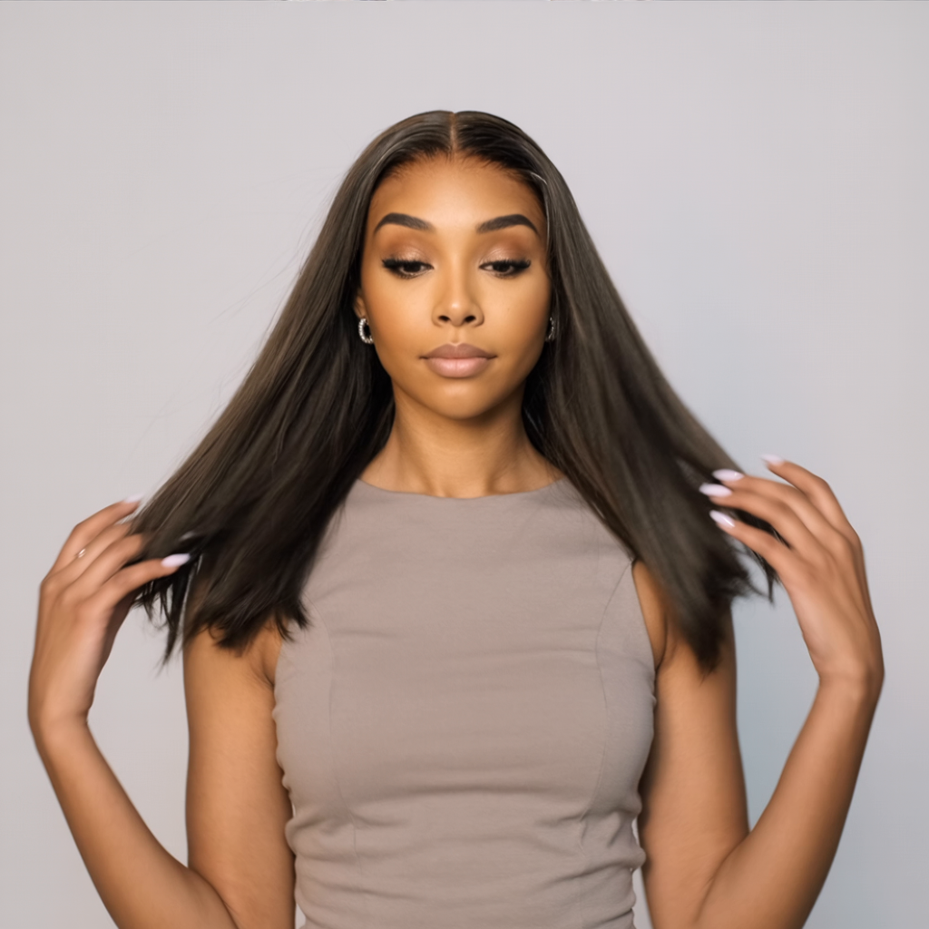 Wear & Go M-Cap 9×6 Straight HD Lace Glueless Wig  Pre-Bleached 100% Virgin Human Hair