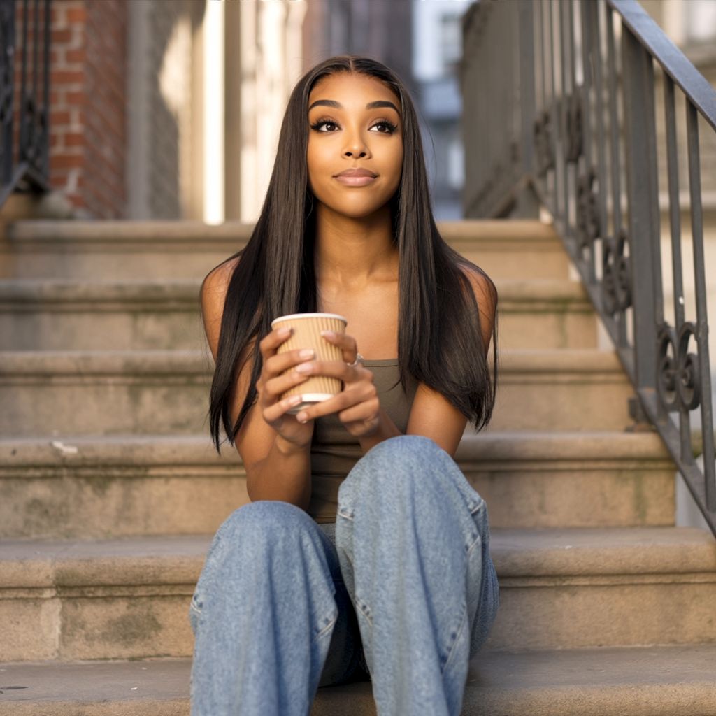 Wear & Go M-Cap 9×6 Straight HD Lace Glueless Wig  Pre-Bleached 100% Virgin Human Hair