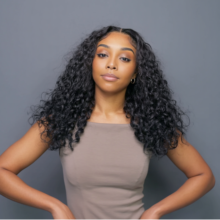 Wear & Go M-Cap 9×6 Water Wave HD Lace Glueless Wig  Pre-Bleached 100% Virgin Human Hair