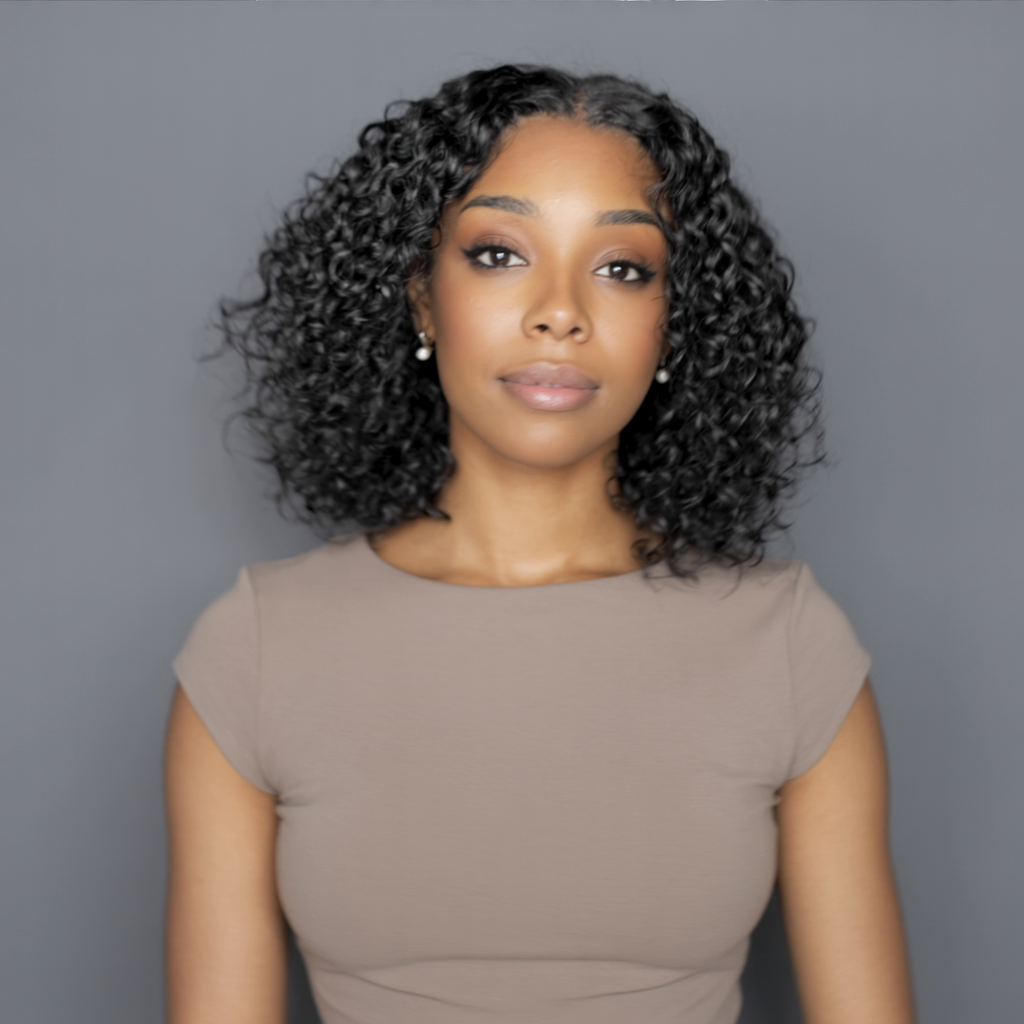Wear & Go M-Cap 9×6 Kinky Curly HD Lace Glueless Wig  Pre-Bleached 100% Virgin Human Hair