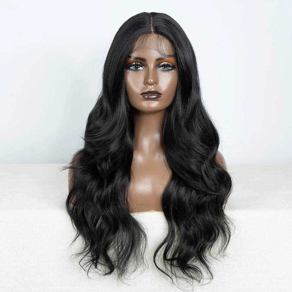 Body Curly Wavy 13X4 Glueless Synthetic HD Lace Front Wig