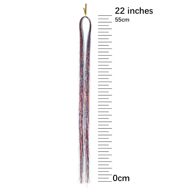 10psc 22" Shiny Hair Tinsel （Each Random And Gift Tool）