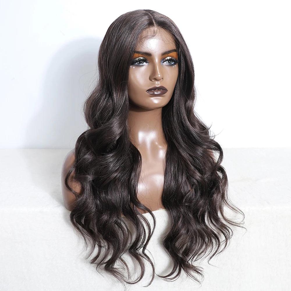 Body Curly Wavy 13X4 Glueless Synthetic HD Lace Front Wig