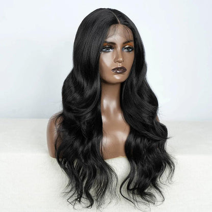 Body Curly Wavy 13X4 Glueless Synthetic HD Lace Front Wig