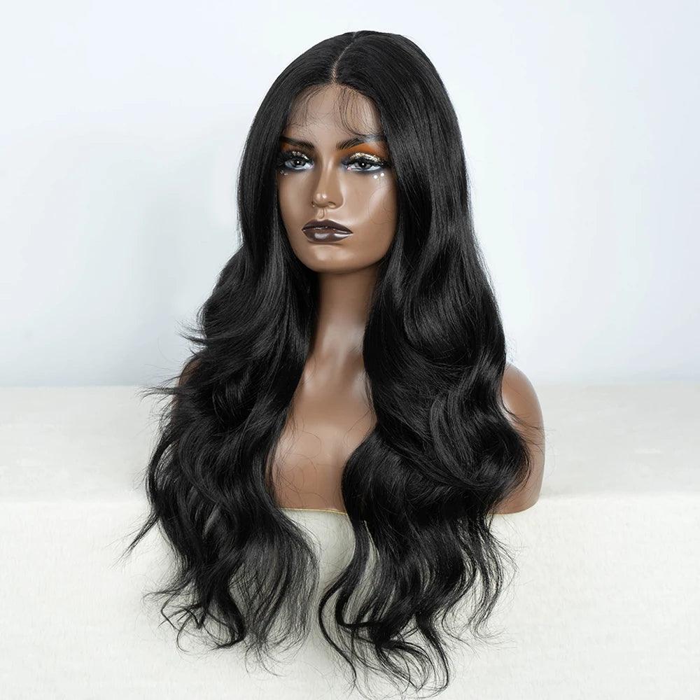 Body Curly Wavy 13X4 Glueless Synthetic HD Lace Front Wig