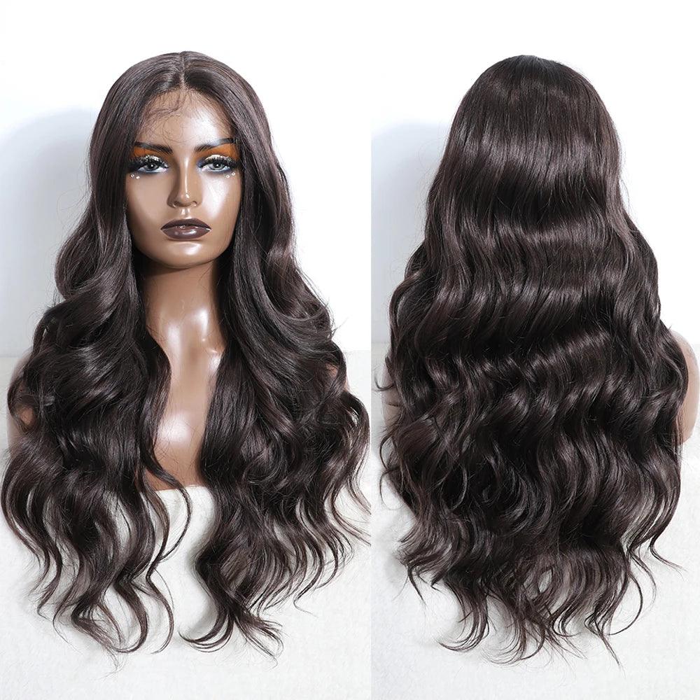 Body Curly Wavy 13X4 Glueless Synthetic HD Lace Front Wig