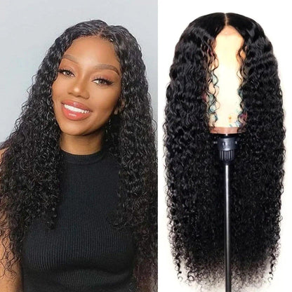 Deep Curly Natural Black Synthetic Wig