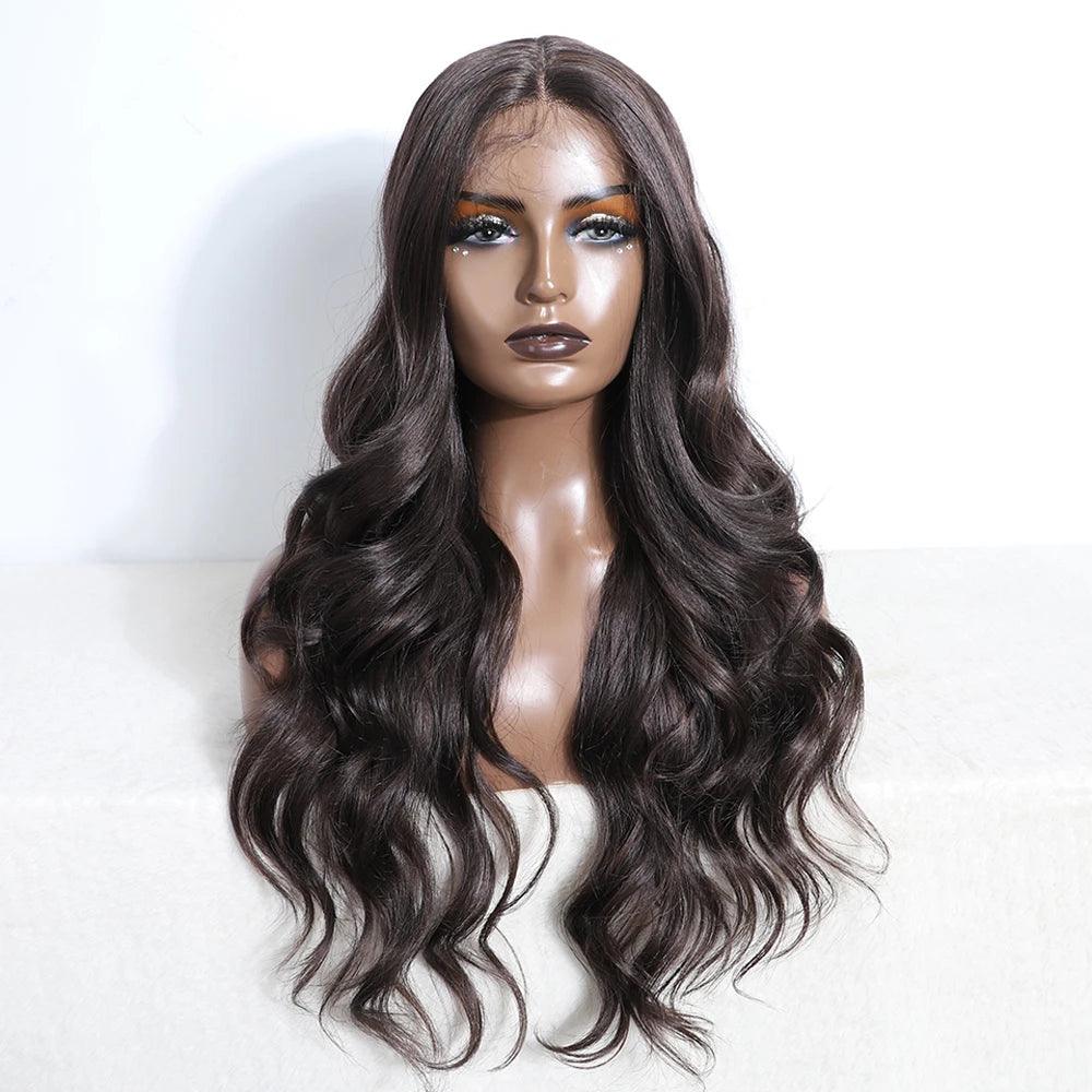 Body Curly Wavy 13X4 Glueless Synthetic HD Lace Front Wig