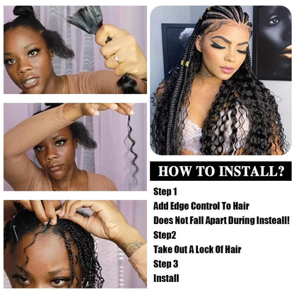 2 Bundles Deep Wave Bulk Hair For Boho Braiding Ginger