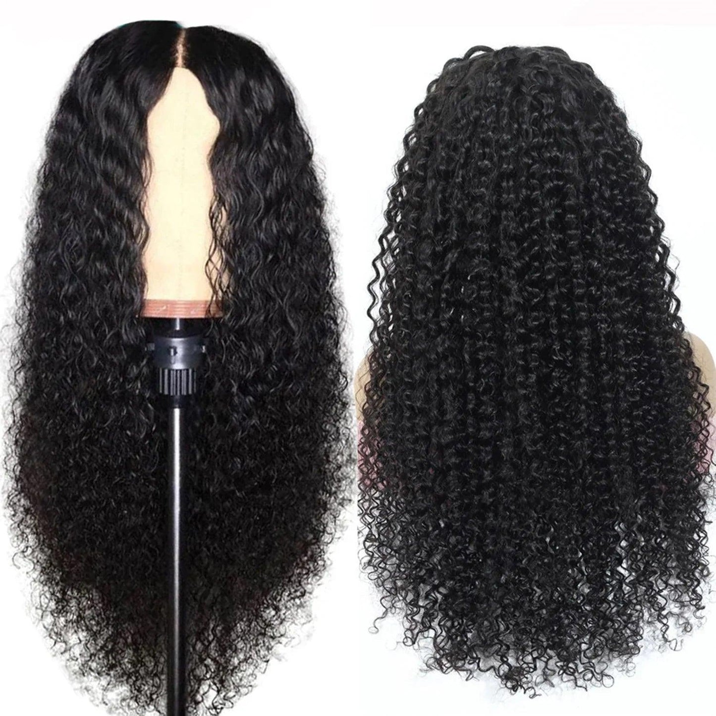 Deep Curly Natural Black Synthetic Wig