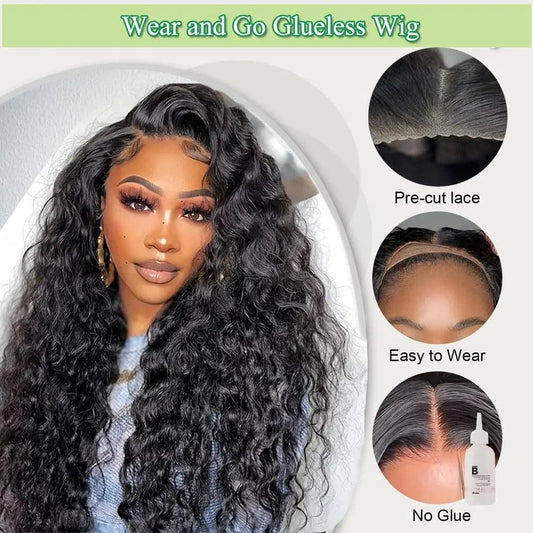 Ready And Go Deep Wave PrePlucked HD Glueless Lace Front Virgin Hair