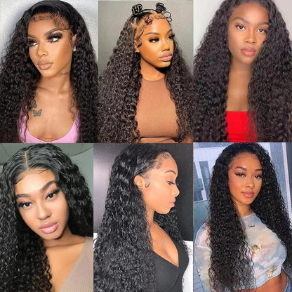 Deep Curly Natural Black Synthetic Wig