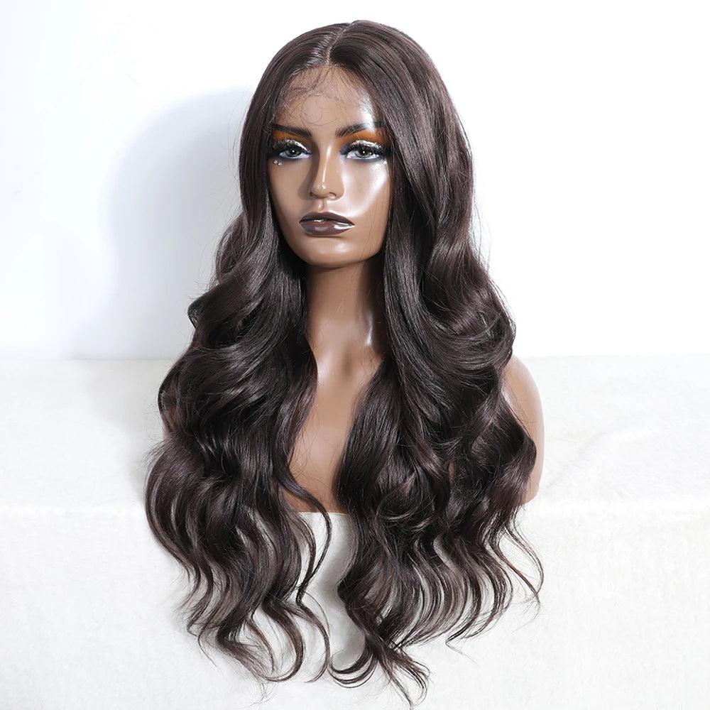 Body Curly Wavy 13X4 Glueless Synthetic HD Lace Front Wig