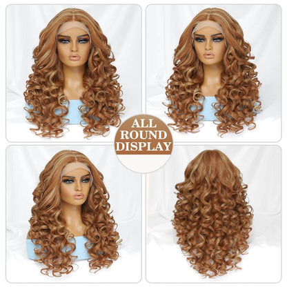 Curly Wavy 13X4 Glueles Synthetic HD Lace Front Wig