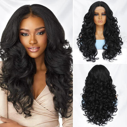 Curly Wavy 13X4 Glueles Synthetic HD Lace Front Wig