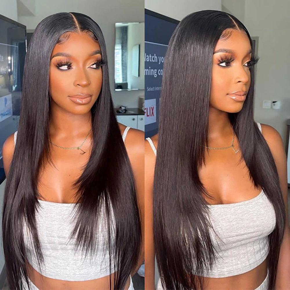 Straight 13X4 Glueless Synthetic HD Lace Front Wig