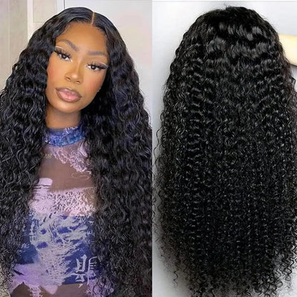 Deep Curly Natural Black Synthetic Wig