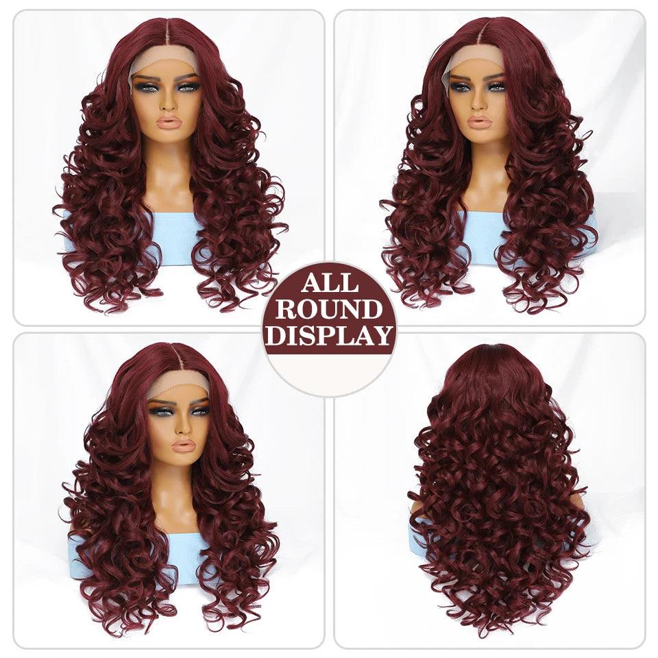 Curly Wavy 13X4 Glueles Synthetic HD Lace Front Wig