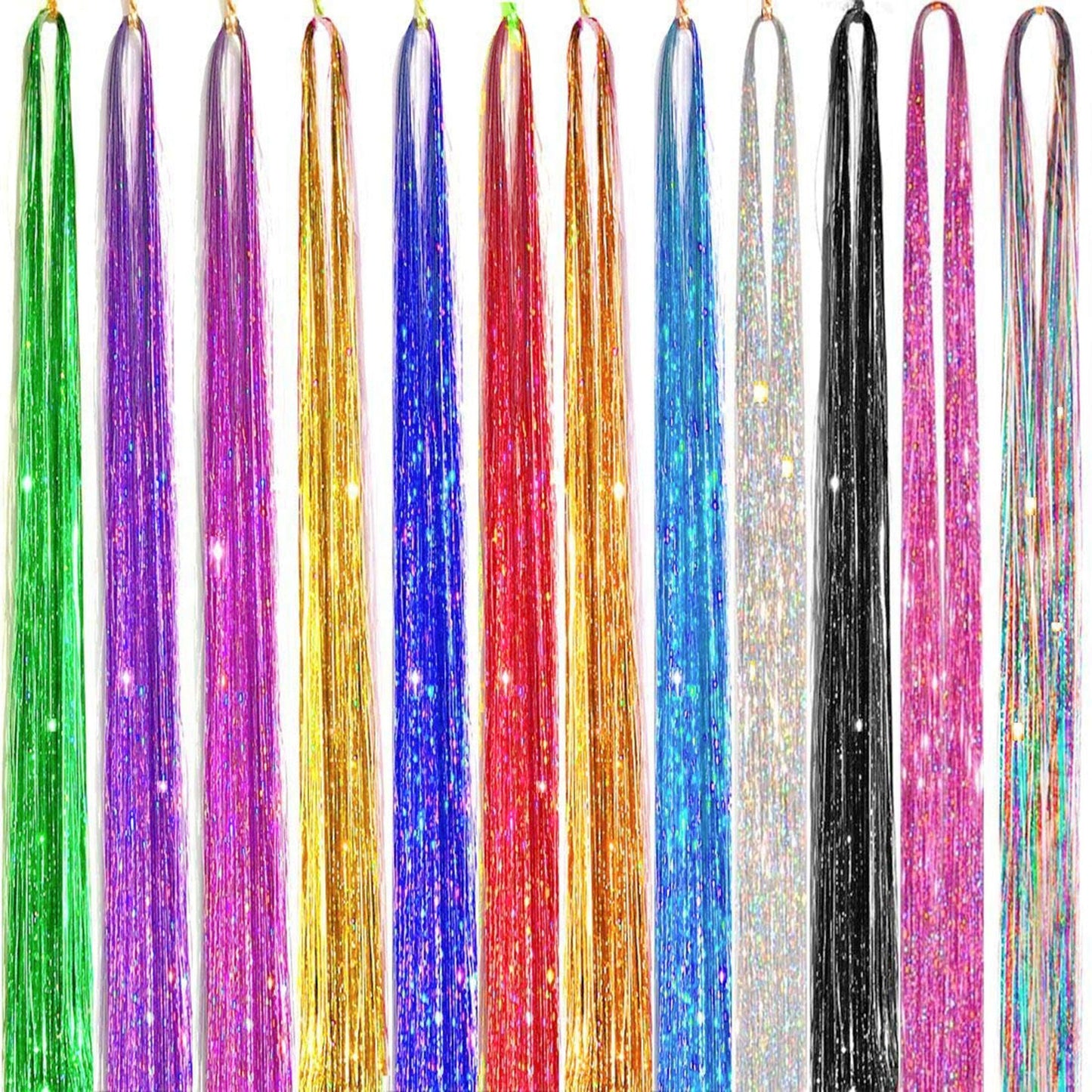 10psc 22" Shiny Hair Tinsel （Each Random And Gift Tool）