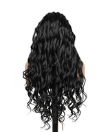 13x6 HD Lace Front Deep Wave Hair Wigs with Cornrow Braids T1 Natural Black