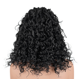 Pre-Bleached Cornrow Braids Wig With Deep Curly Human Hair 13x6 HD Frontal Lace Glueless Wig T3 / H3 Natural Black