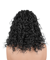 Hand-tied Cornrow Braids Wig with Curly Hair HD Lace Wear Go Glueless Wig T3 Natural Black