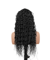 Hand-tied Cornrow Braids Wig with Curly Hair HD Lace Wear Go Glueless Wig T3 Natural Black