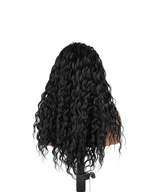 Hand-tied Cornrow Braids Wig with Curly Hair HD Lace Wear Go Glueless Wig T4 Natural Black