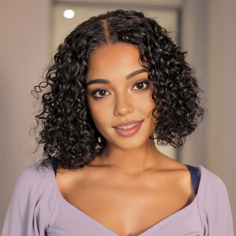 Pre Everything Wigs | Water Wave Glueless 13x4 Frontal HD Lace Human Hair Wig Pre-cut & Plucked & Bleached